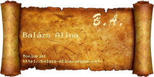 Balázs Alina névjegykártya